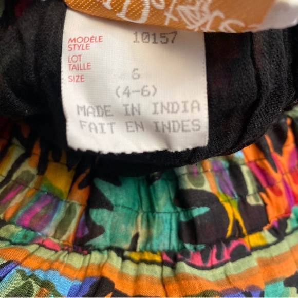 Vintage Jupe Indian maxi Skirt gauze cotton lining full circle tiered flowy - Picture 8 of 16